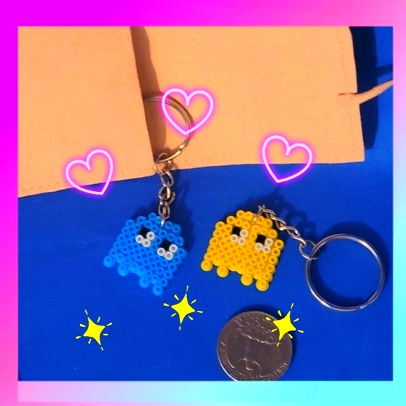 Pac-Man Yellow Ghost Keychain